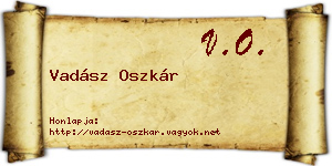 Vadász Oszkár névjegykártya