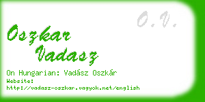 oszkar vadasz business card